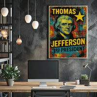 Thomas Jefferson 3rd President of the United States Graffiti Pop Art Poster