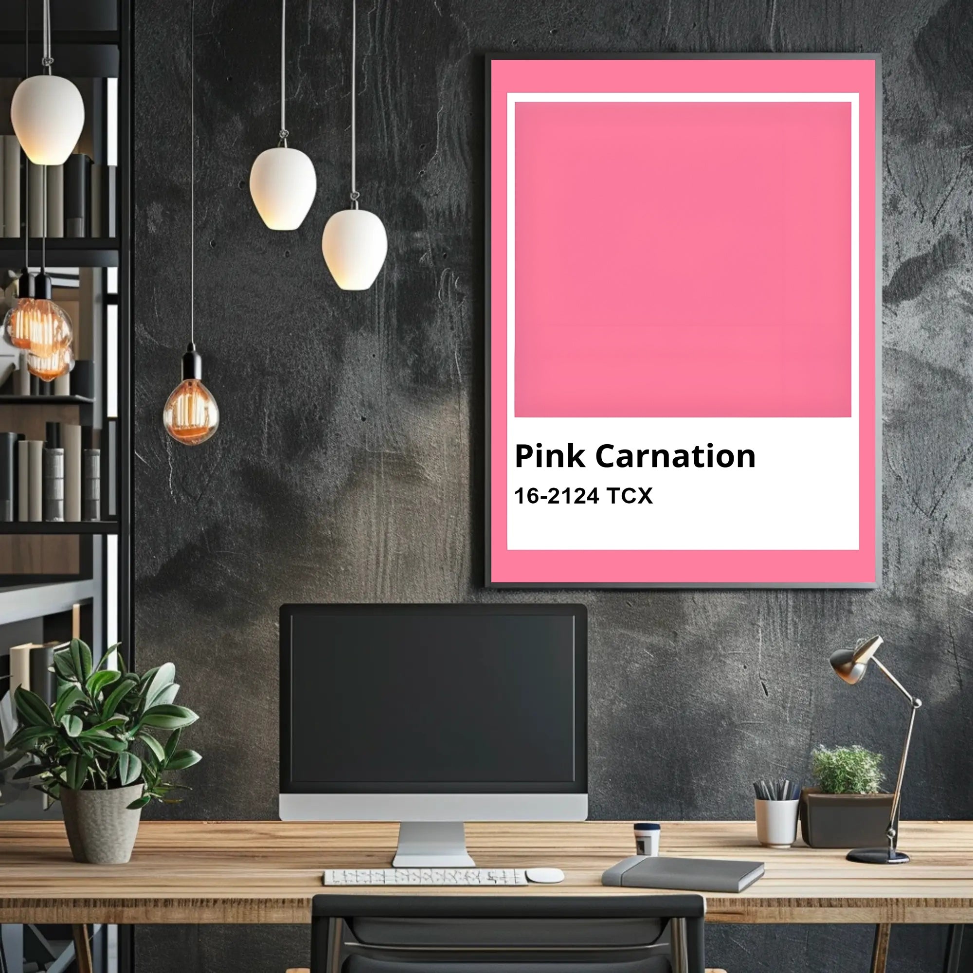 Pink Carnation Modern Color Palette Reference Poster PosterGoat