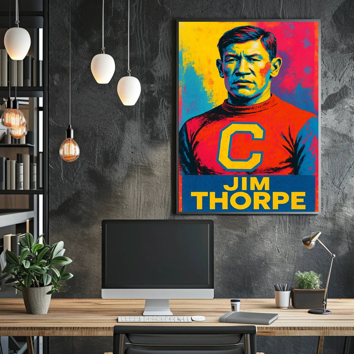 Jim Thorpe Iconic Athlete Poster