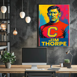 Jim Thorpe Iconic Athlete Poster