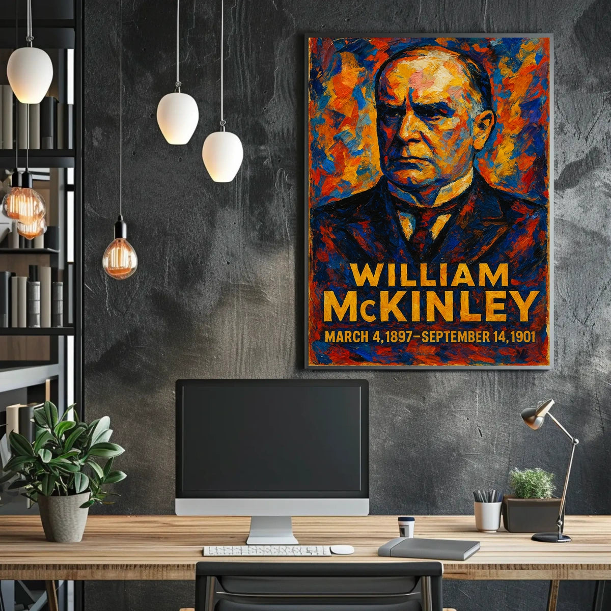 William McKinley 25th President of the United States Glitch Hop Art Poster