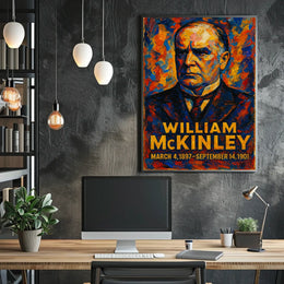 William McKinley 25th President of the United States Glitch Hop Art Poster