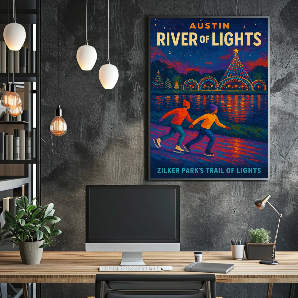 Austin River Of Lights Poster