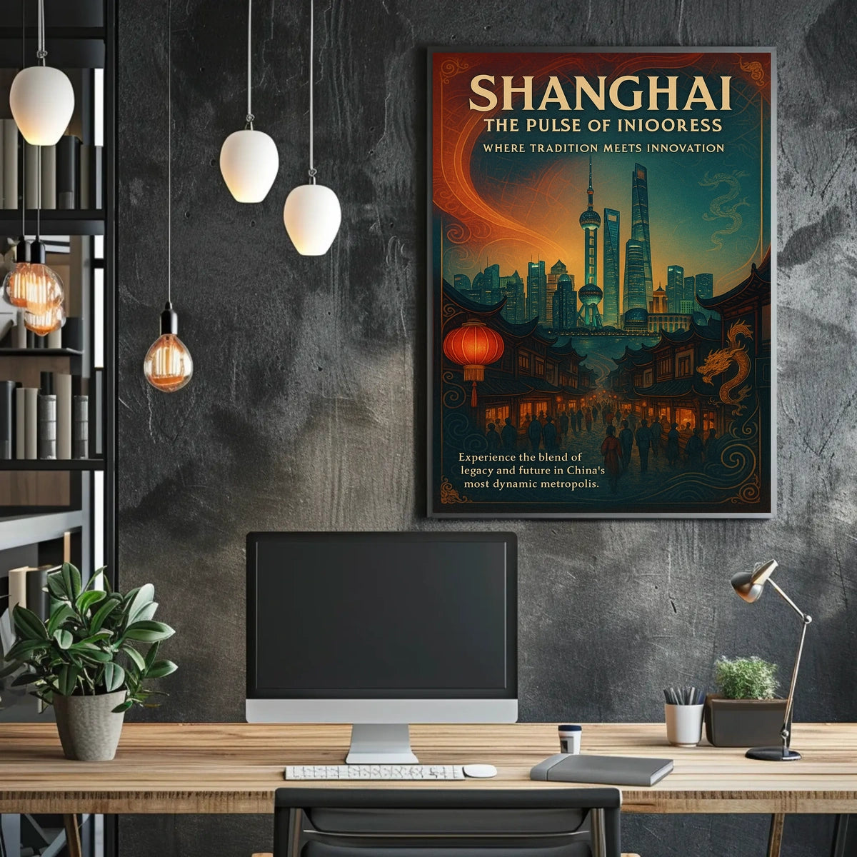 Shanghai The Pulse of Progress Poster