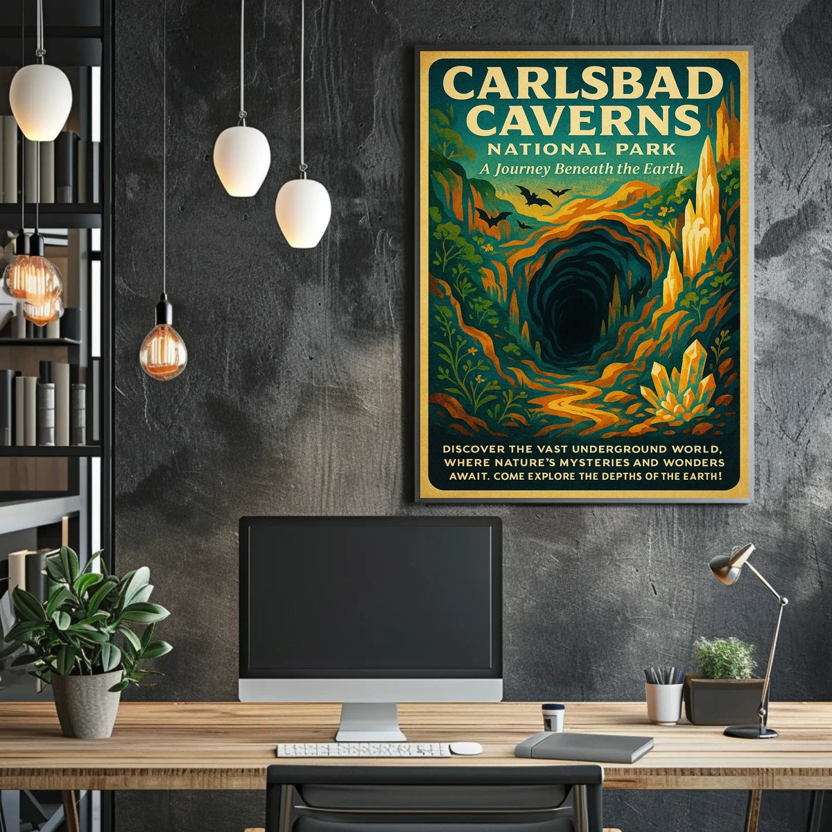 Carlsbad Caverns National Park Caves Exploration Adventure Poster