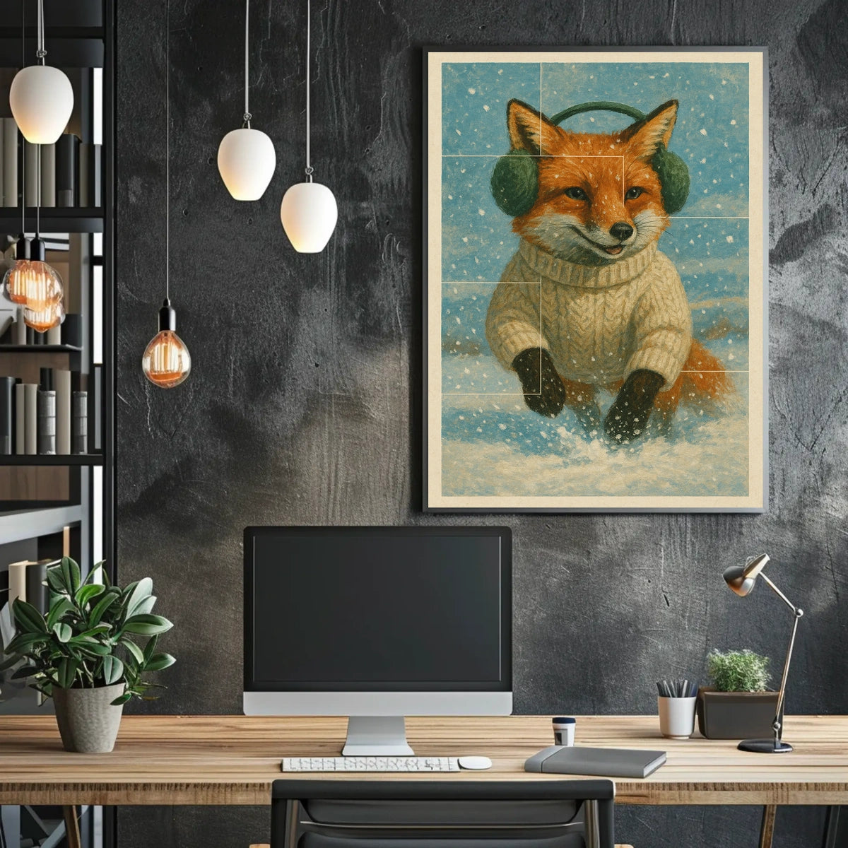 Cozy Winter Fox Poster