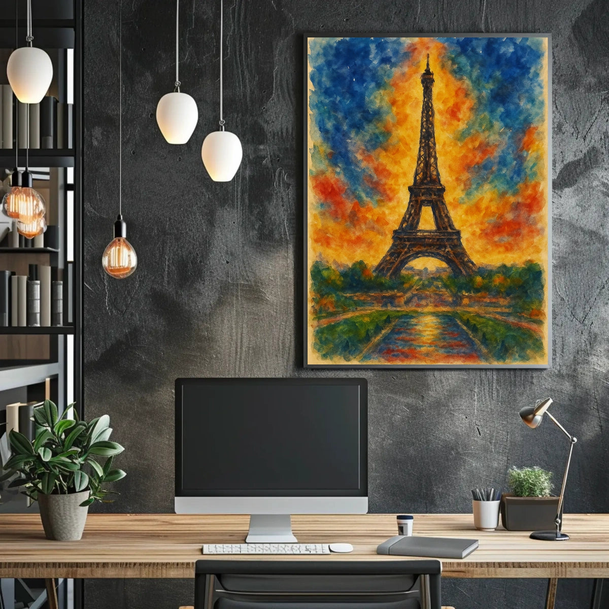 Eiffel Tower At Sunset Poster