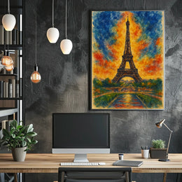Eiffel Tower At Sunset Poster