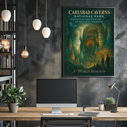 Carlsbad Caverns Adventure Awaits National Park Poster