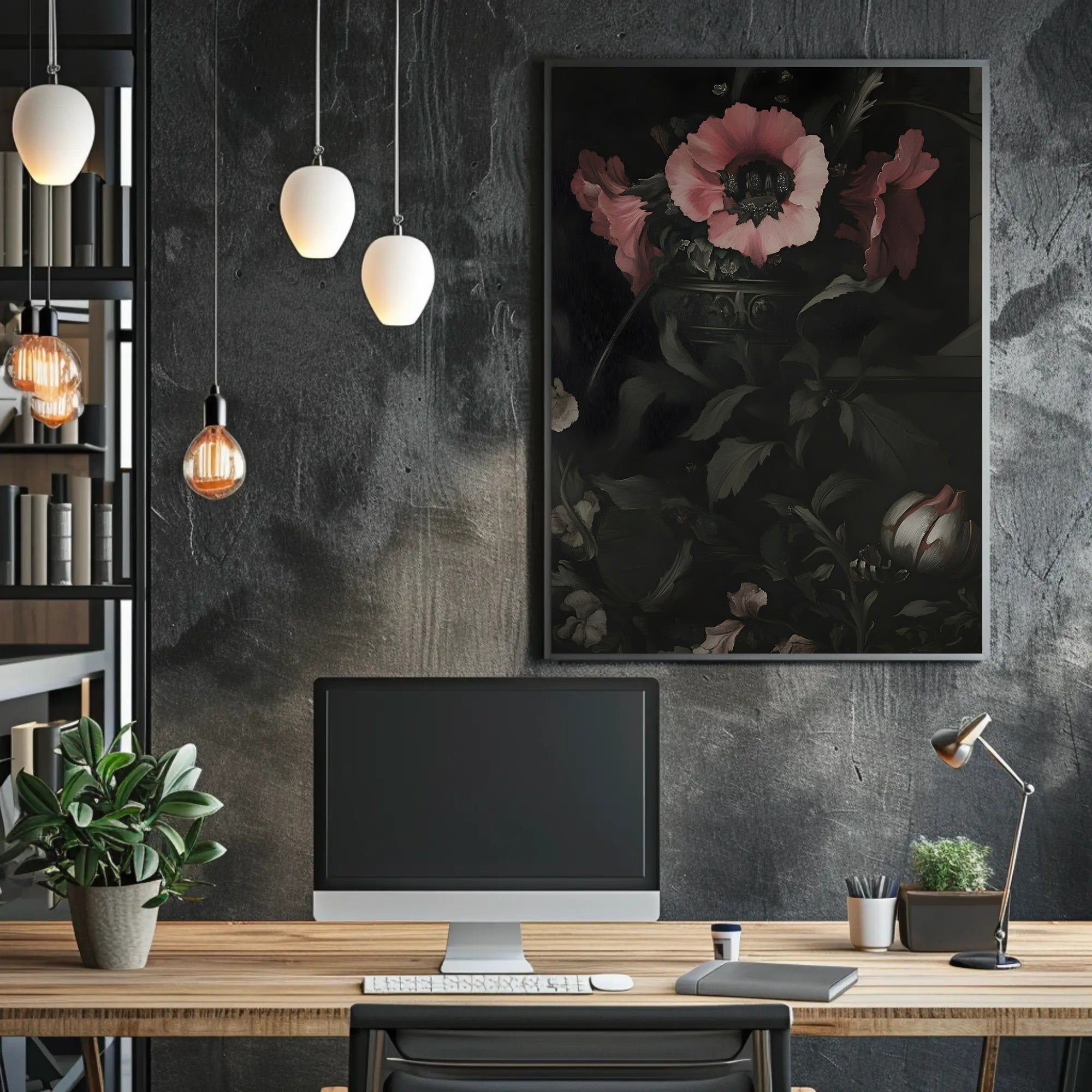 Floral Elegance Classical Artistic Poster PosterGoat