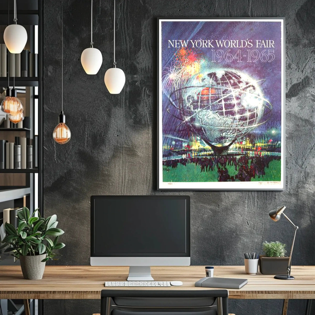 New York World Fair Travel Poster Retro Wall Art For Home