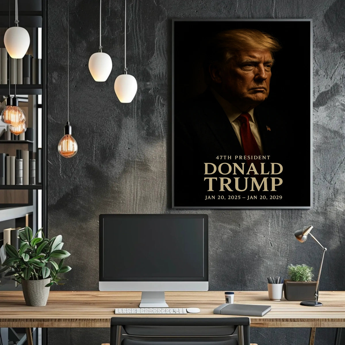 Donald Trump Contemplative Portrait Classical Poster