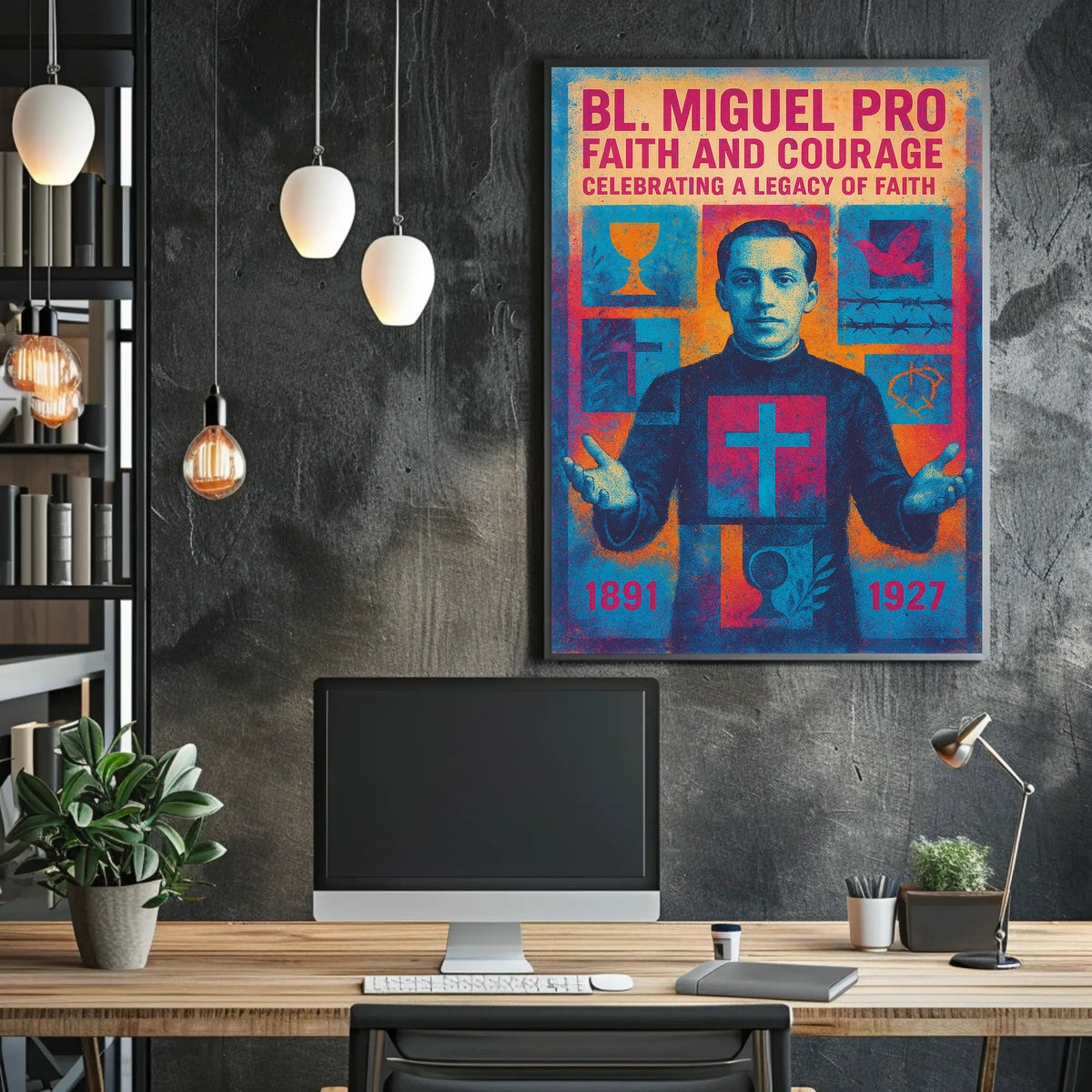 Bl. Miguel Pro Faith And Courage Poster