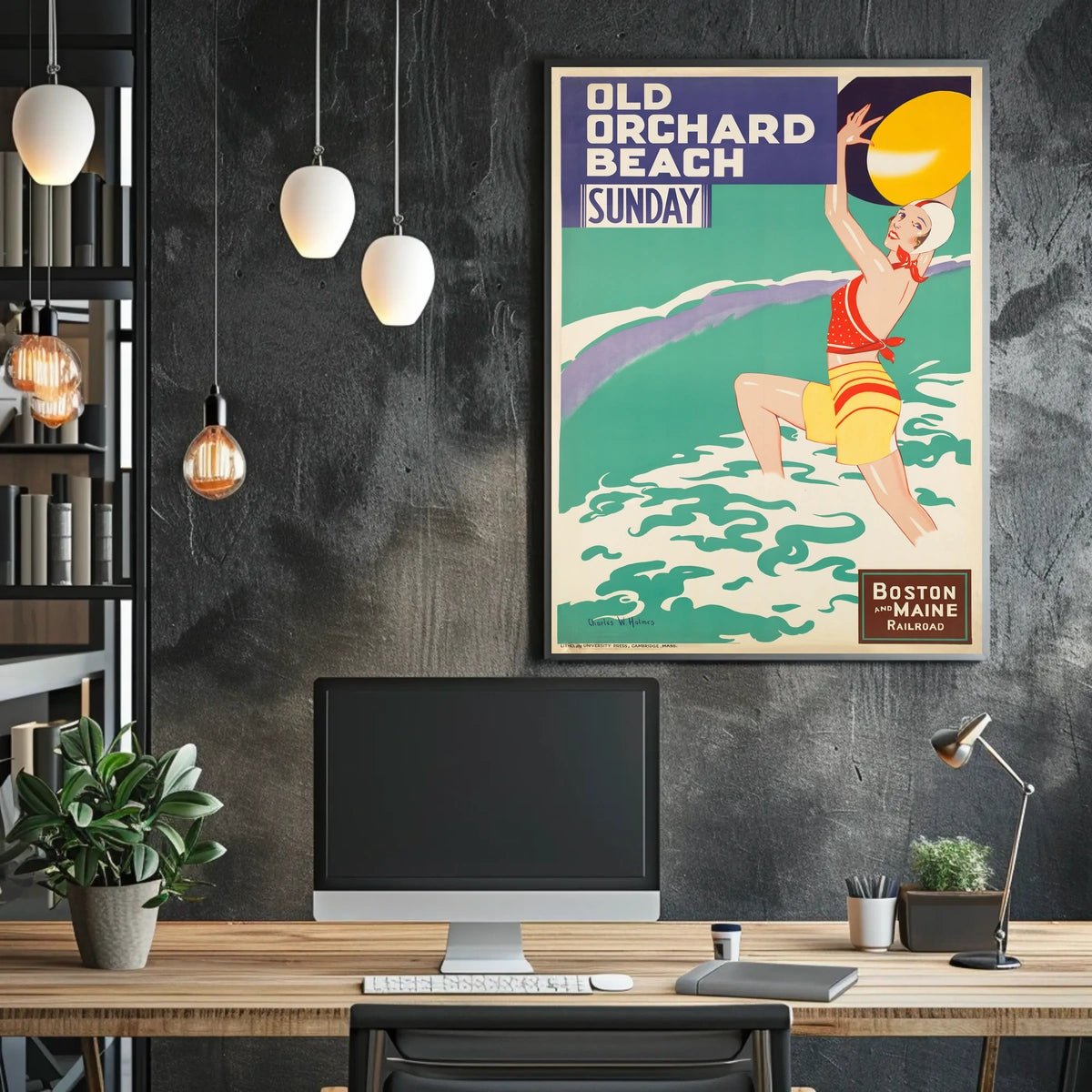 Old Orchard Beach Boston And Maine Poster