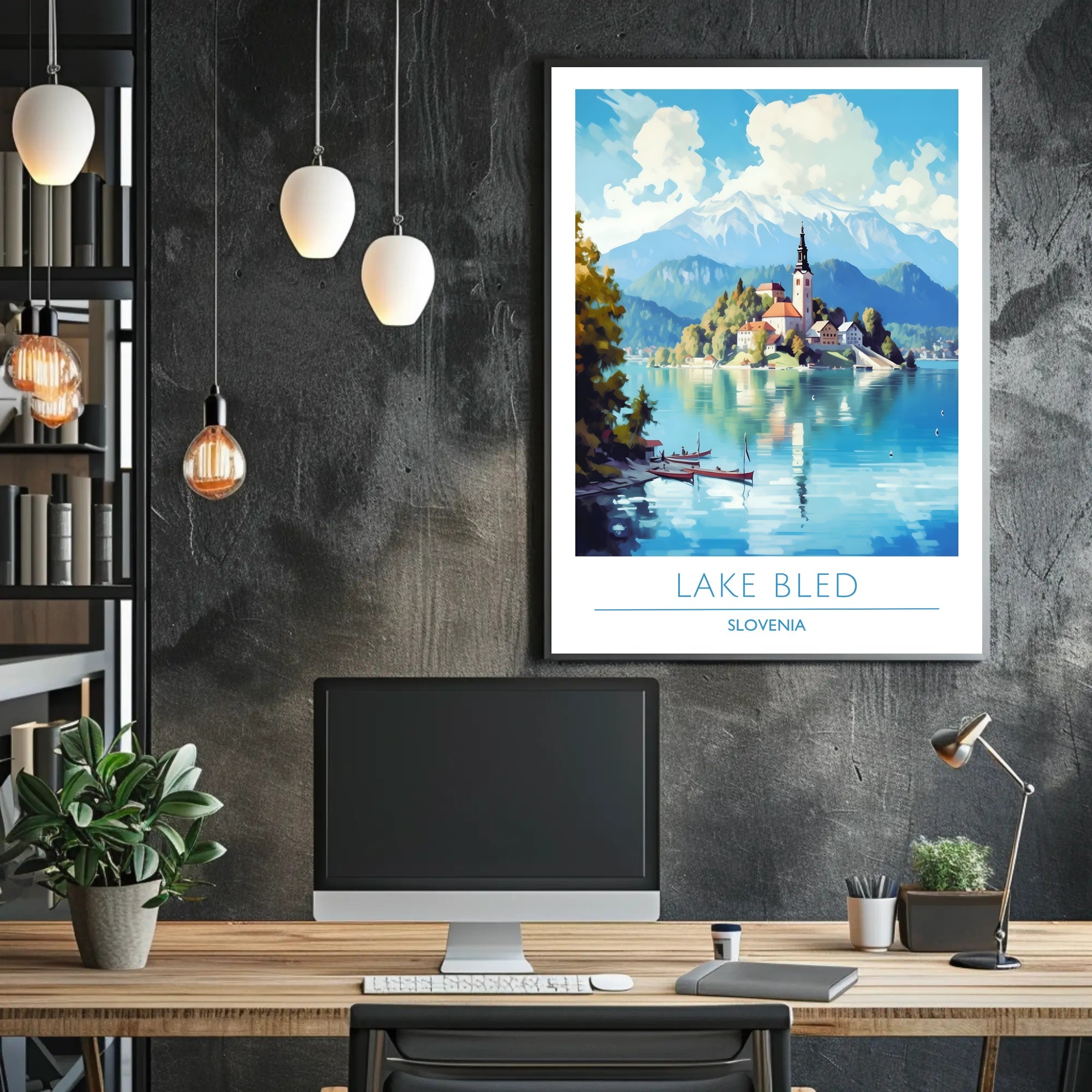 Scenic View of Lake Bled Poster