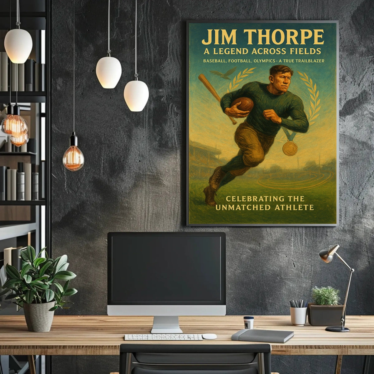 Jim Thorpe Legendary Athlete Poster