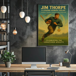 Jim Thorpe Legendary Athlete Poster