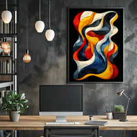 Abstract Waves Of Color Abstract Poster