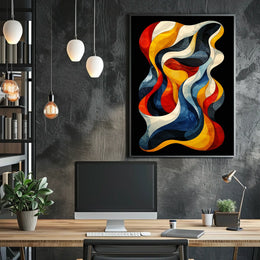 Abstract Waves Of Color Abstract Poster