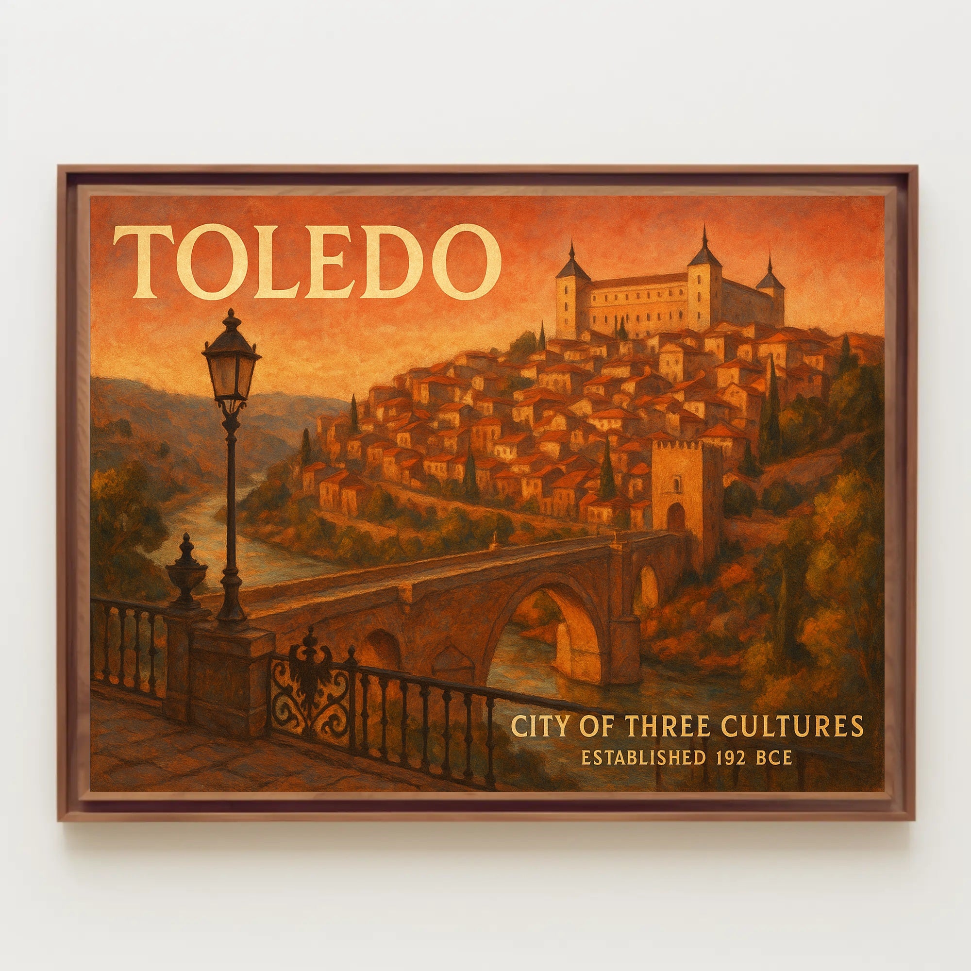 Toledo City of Three Cultures Travel Poster