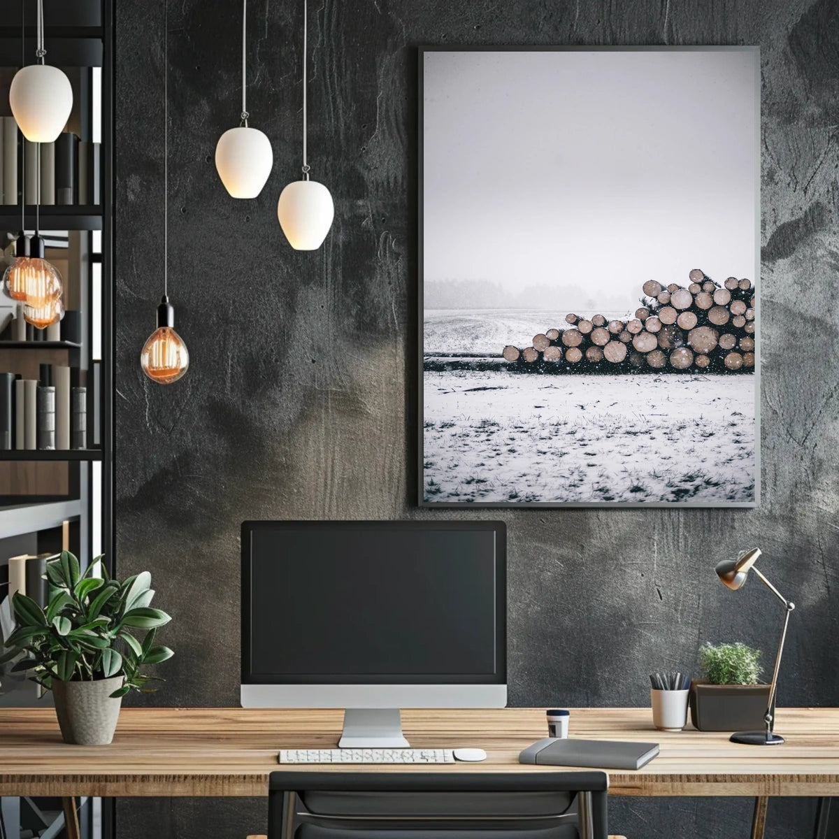 Serene Winter Timber Scene National Park Poster