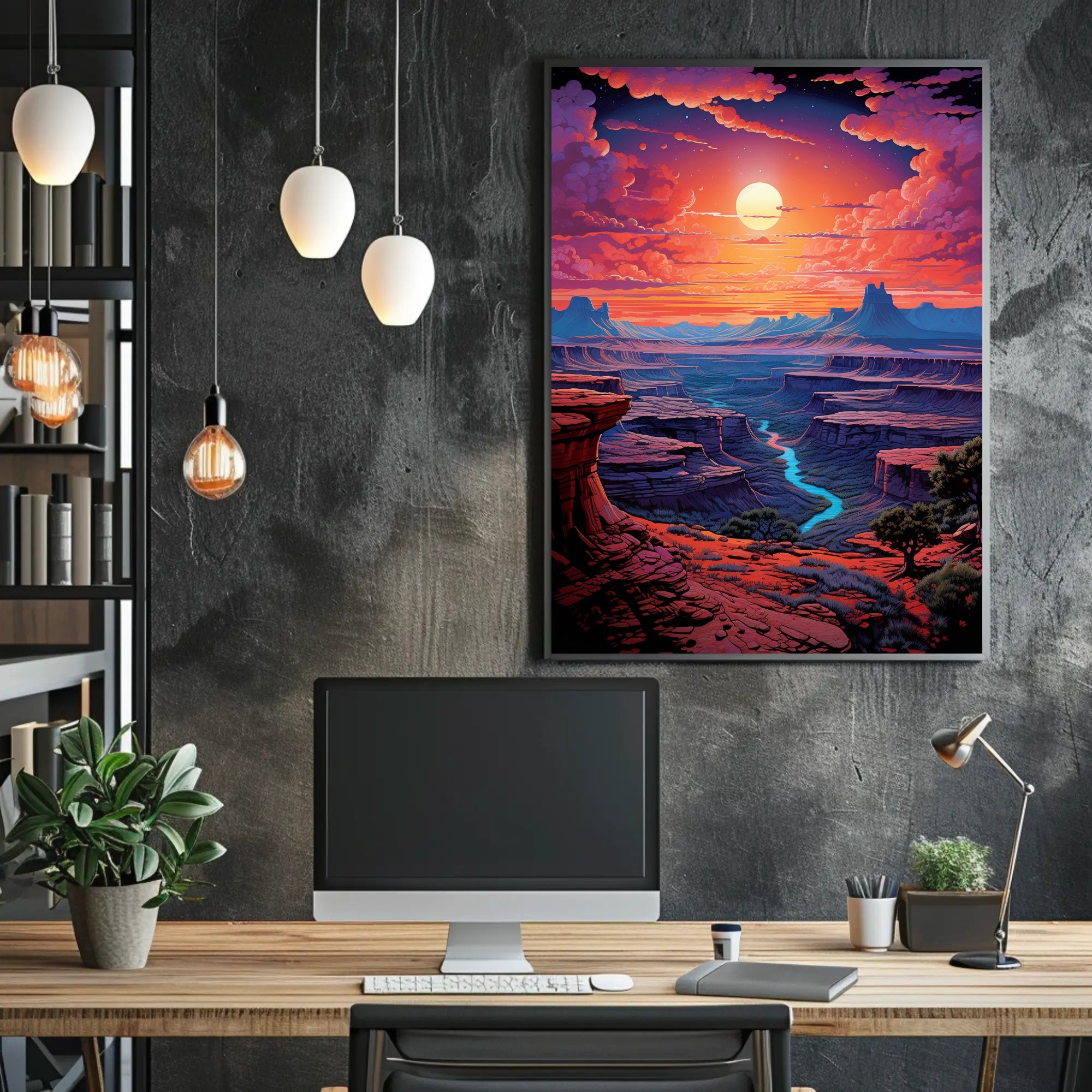 Canyon Sunset Serenity Poster PosterGoat