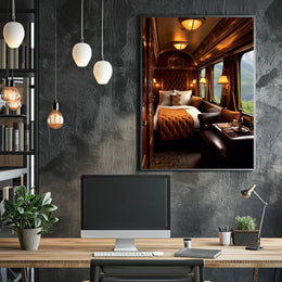 Luxurious Train Cabin Retreat Poster