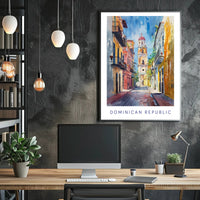 Vibrant Dominican Republic Street Scene Urban or Cityscape Poster PosterGoat
