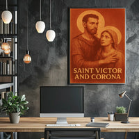 Saint Victor and Corona Poster