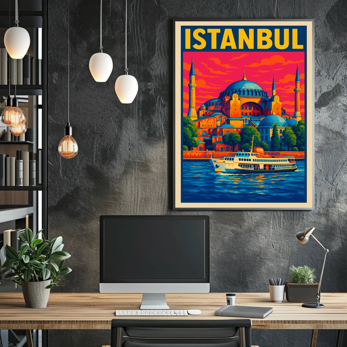 Istanbul A Vibrant Cityscape Poster