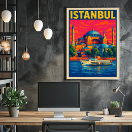 Istanbul A Vibrant Cityscape Poster