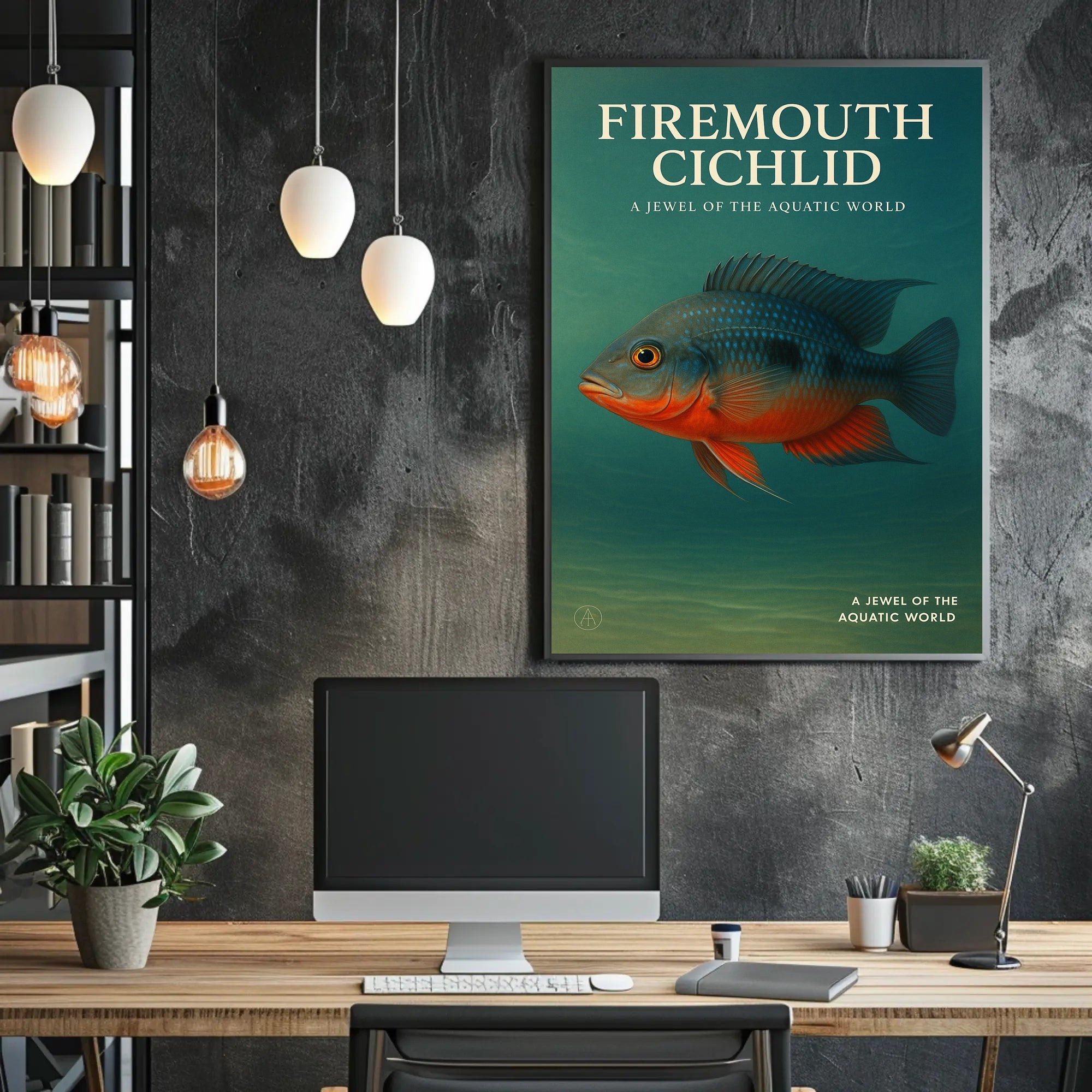 Firemouth Cichlid A Jewel of the Aquatic World Poster PosterGoat