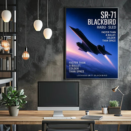 Lockheed SR-71 Blackbird Habu Sled Poster PosterGoat
