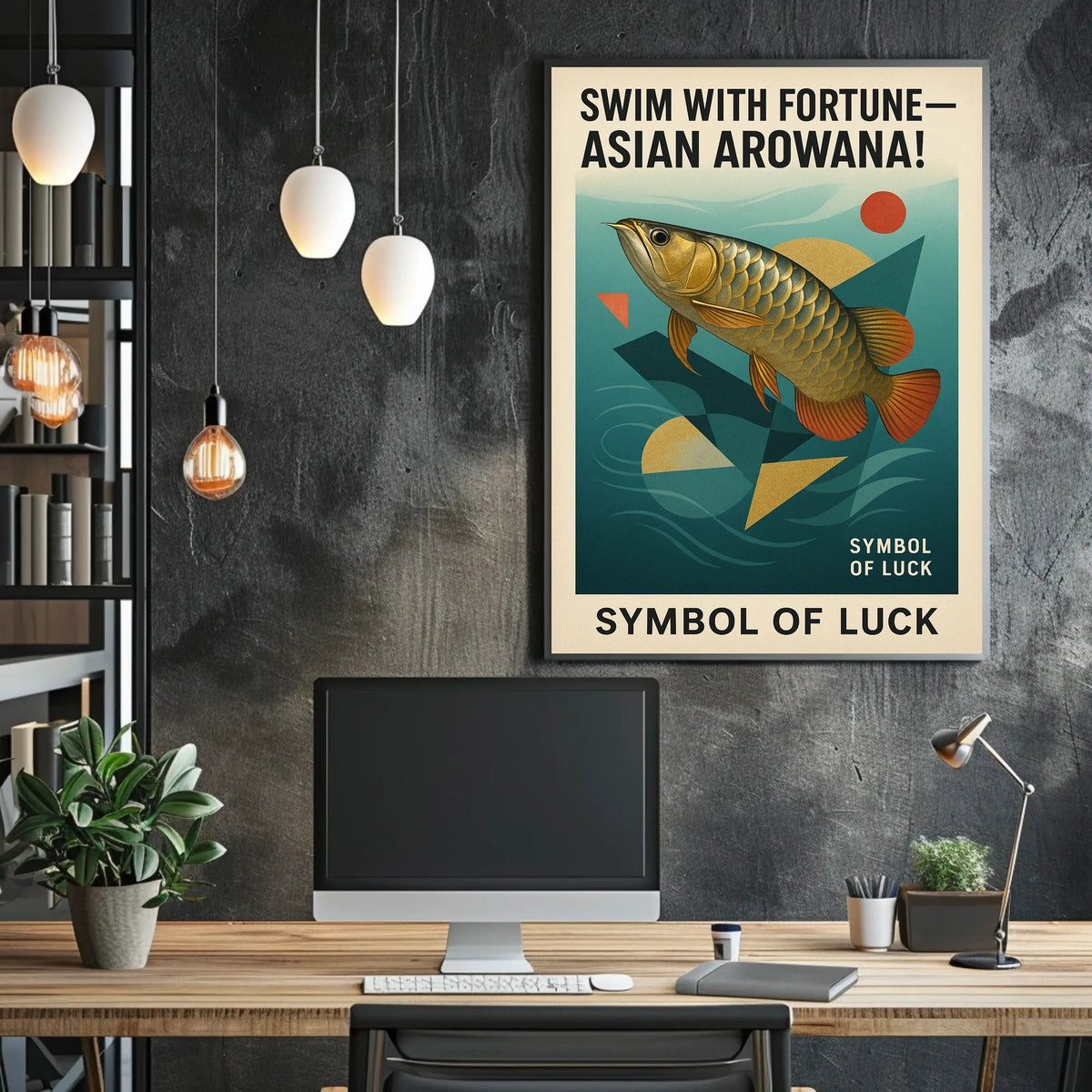 Swim with Fortune Asian Arowana Poster