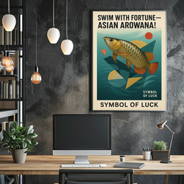 Swim with Fortune Asian Arowana Poster