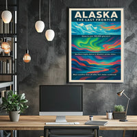 Alaska Abstract Adventure Poster Premium Museum Print Decor
