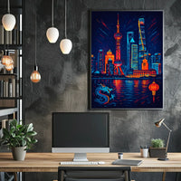 Neon Nights in Shanghai Poster