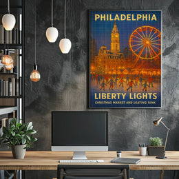 Philadelphia Liberty Lights Poster