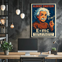 Albert Einstein Relativity Theory Vintage Poster