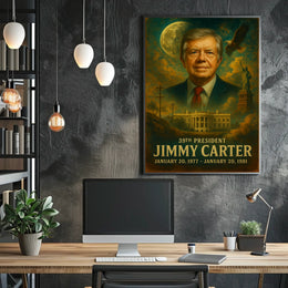 Jimmy Carter Portrait Neoclassical Realism Patriotic Poster