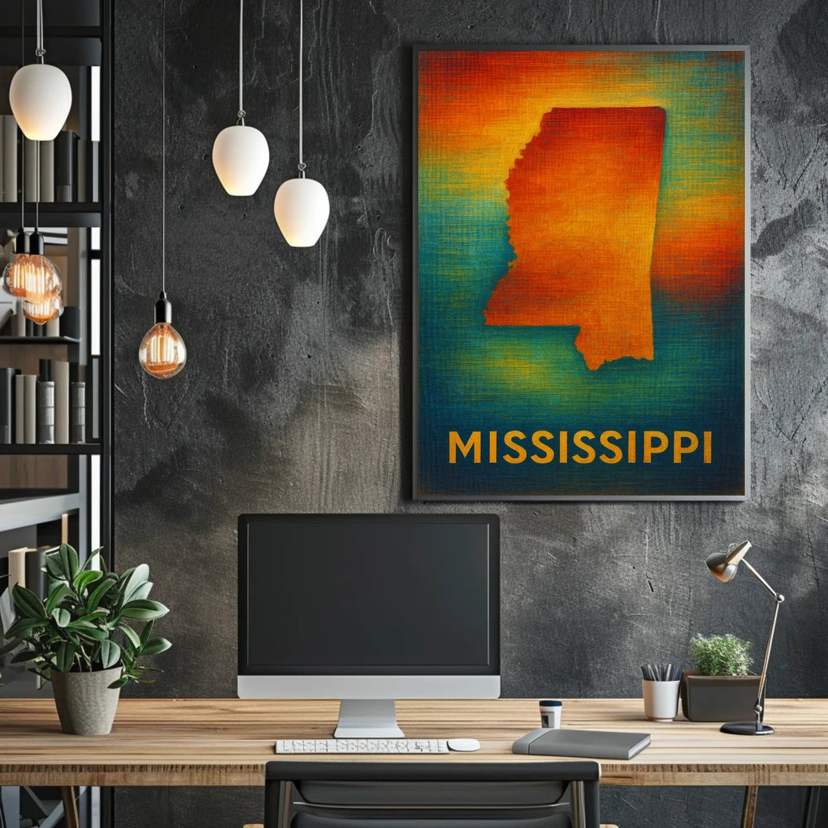 Mississippi State Art Scenic Wanderlust Poster