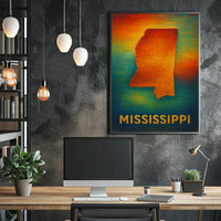 Mississippi State Art Scenic Wanderlust Poster