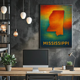 Mississippi State Art Scenic Wanderlust Poster
