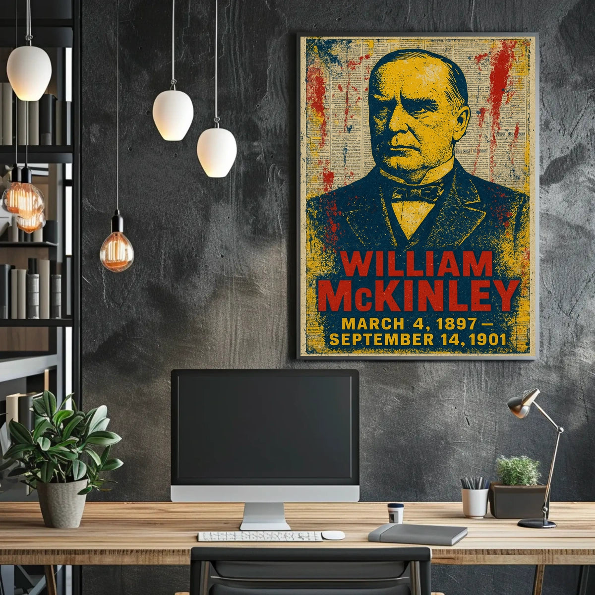 William McKinley 25th President of the United States Street Art Mashup Poster