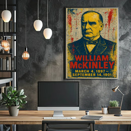 William McKinley 25th President of the United States Street Art Mashup Poster