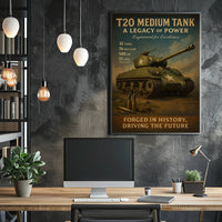 T20 Medium Tank WWII Poster