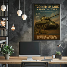T20 Medium Tank WWII Poster