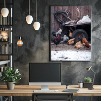 Rustic Farmyard Scene Poster