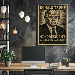 Donald Trump Patriot Visionary Expressionism Poster