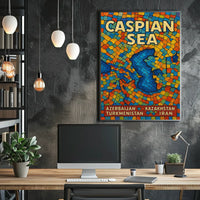 Caspian Sea Mosaic Poster